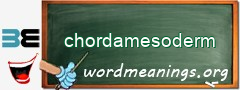 WordMeaning blackboard for chordamesoderm